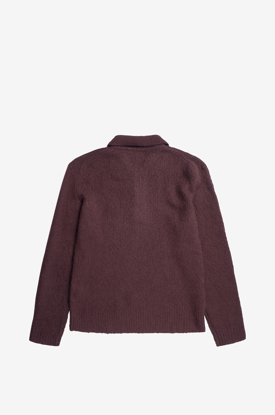 NORSE PROJECTS Polohemd aus Wolle und Alpaka Rasmus Herren DUNKELROT 2