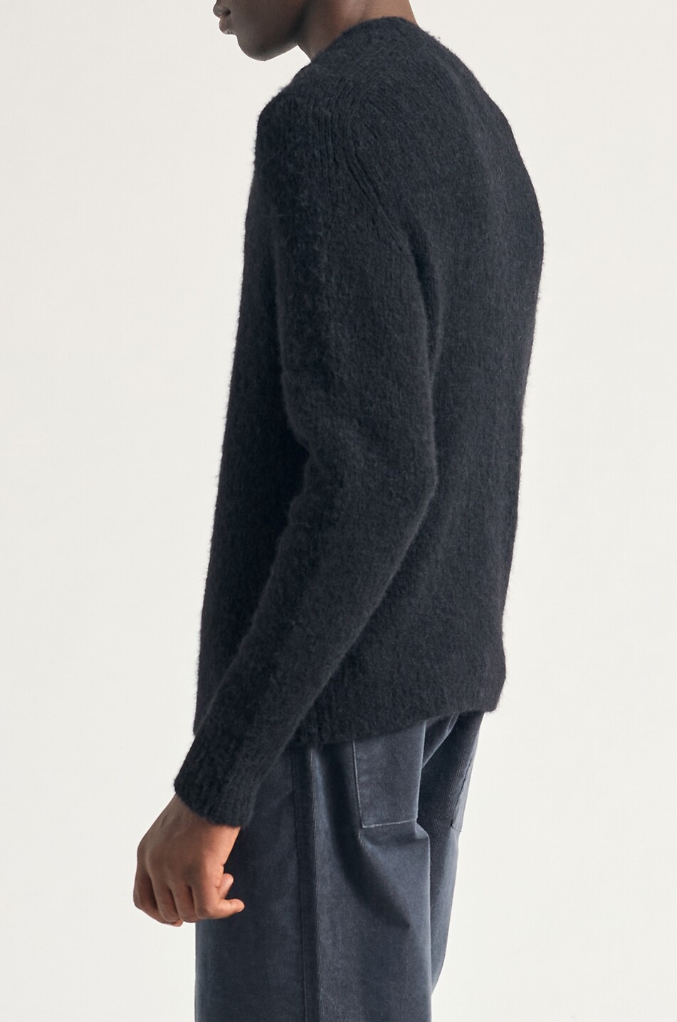 NORSE PROJECTS Pull à col rond épais en laine et alpaga Rasmus Homme NOIR 4