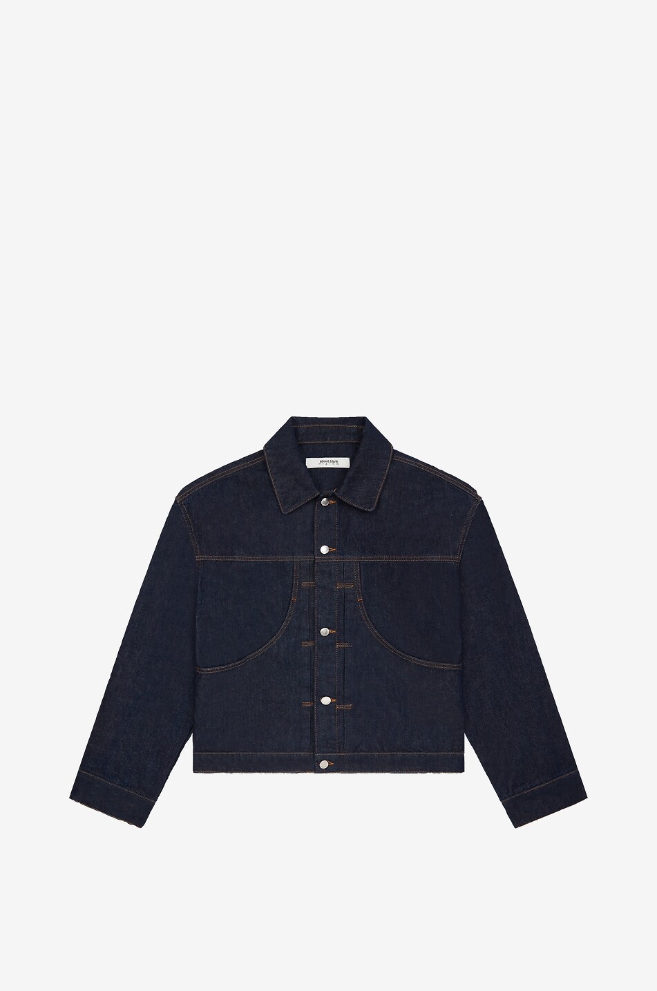 ABOUT:BLANK Boxy dark-washed denim jacket Men BLUE 1