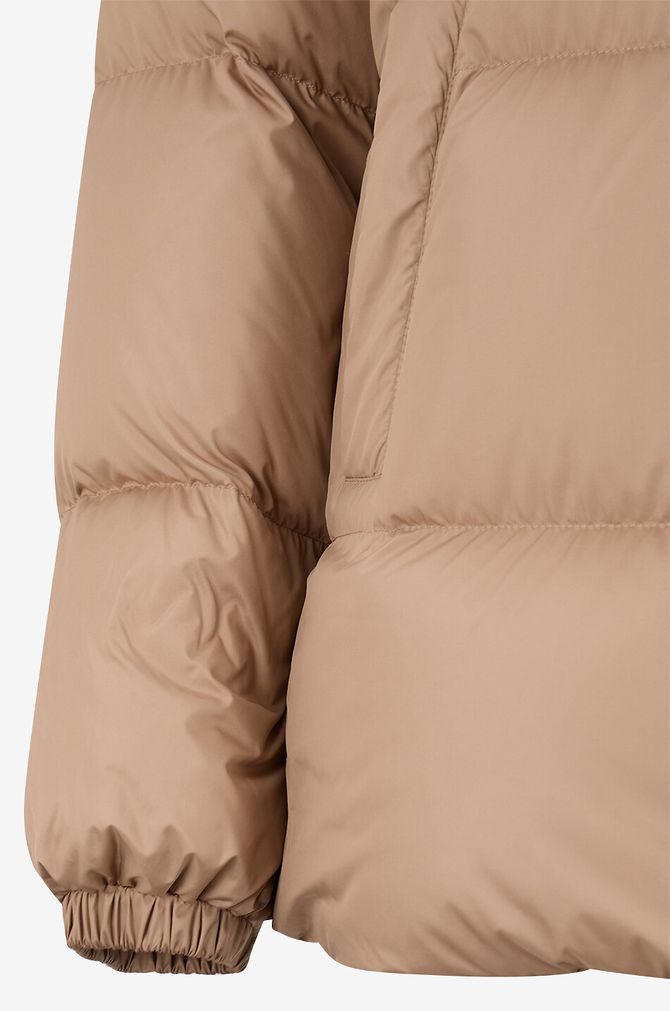 MONCLER Kurze Steppjacke aus technischem Gewebe mit Stehkragen Esnaie Damen BEIGE 3