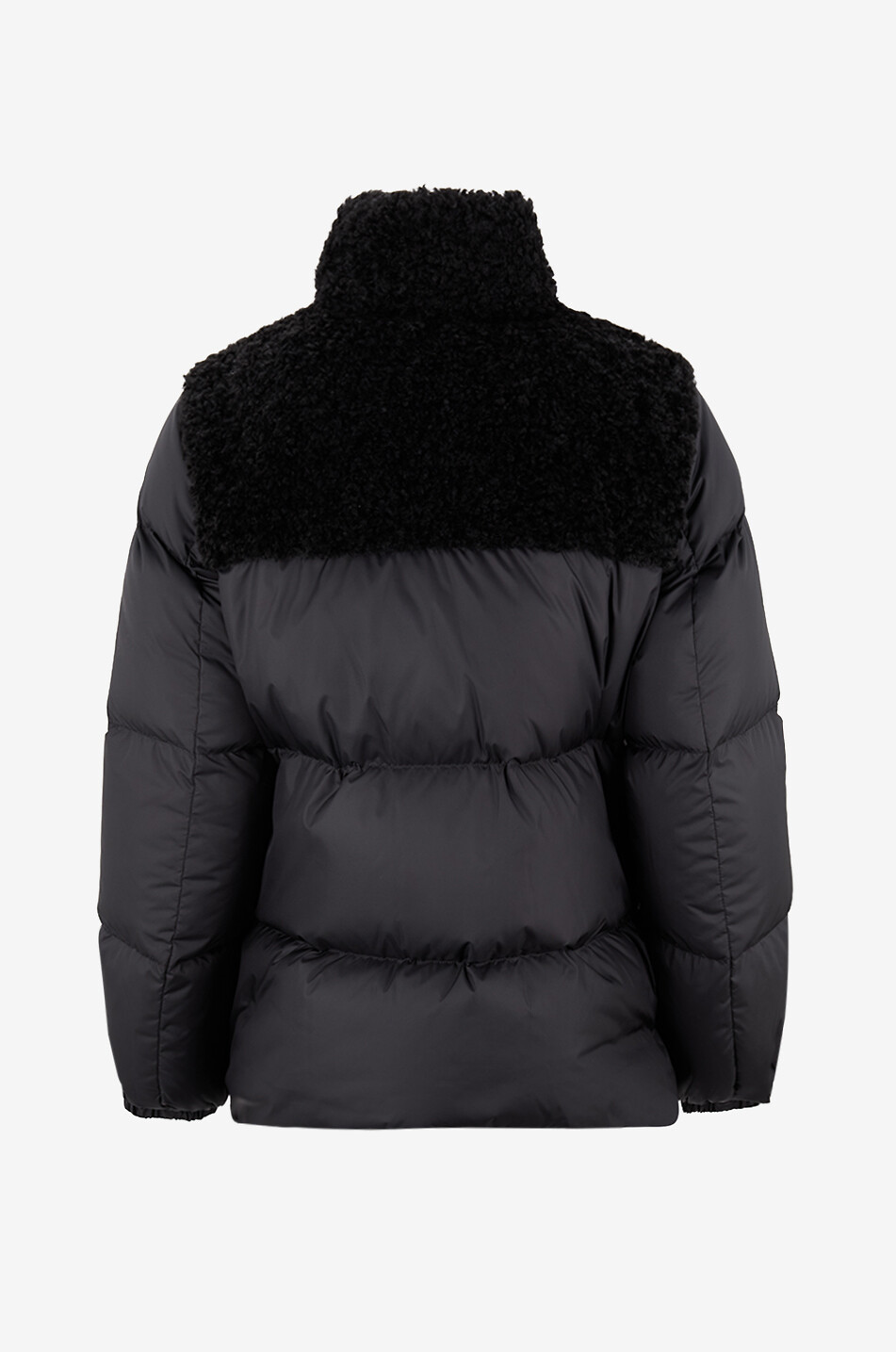 MONCLER Kurze Steppjacke aus technischem Gewebe mit Stehkragen Esnaie Damen SCHWARZ 2