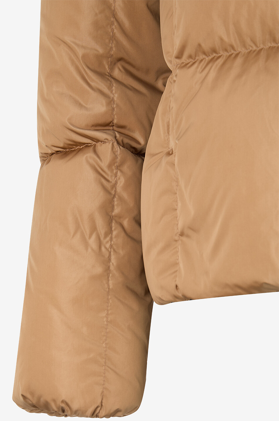 MONCLER Kurze Steppjacke mit Stehkragen aus technischem Gewebe Castelnou Damen BEIGE 2