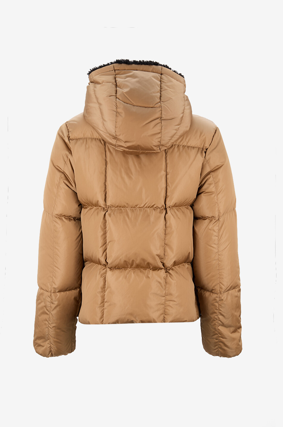 MONCLER Kurze Steppjacke mit Stehkragen aus technischem Gewebe Castelnou Damen BEIGE 3