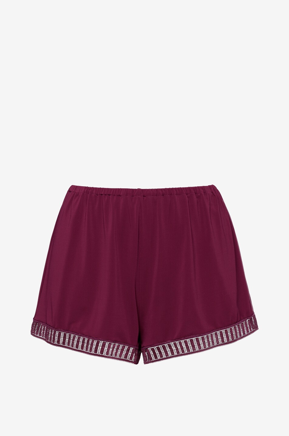 ERES Sylvie Graphic Lycra and lace shorts Women DARK RED 1