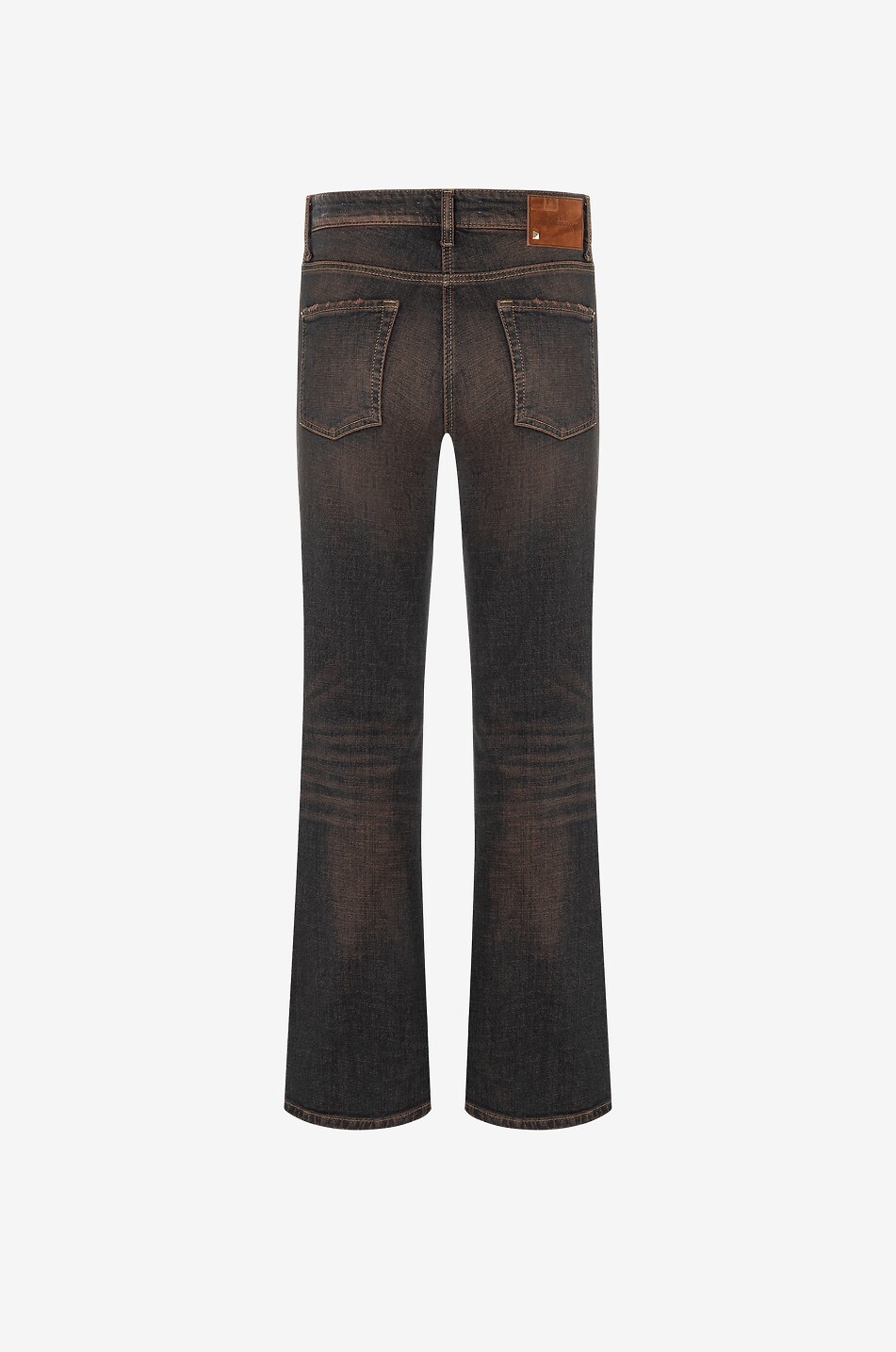 CAMBIO Ausgestellte Jeans Paris Flared Cross Brown Overdyed Damen DUNKELBRAUN 2