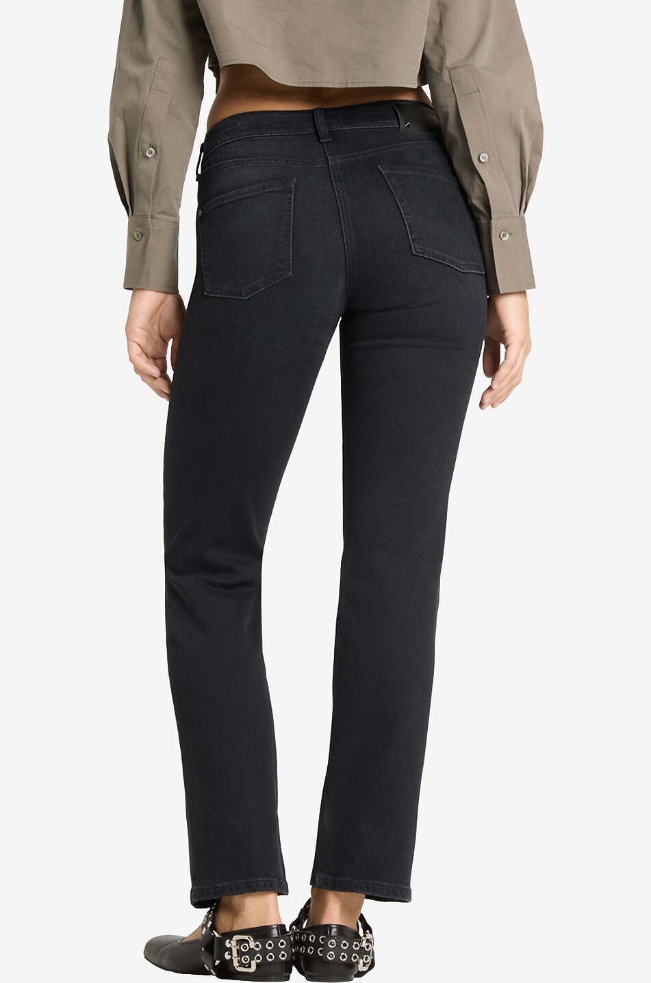 CAMBIO Schmale Jeans Piper Long Damen SCHWARZ 4