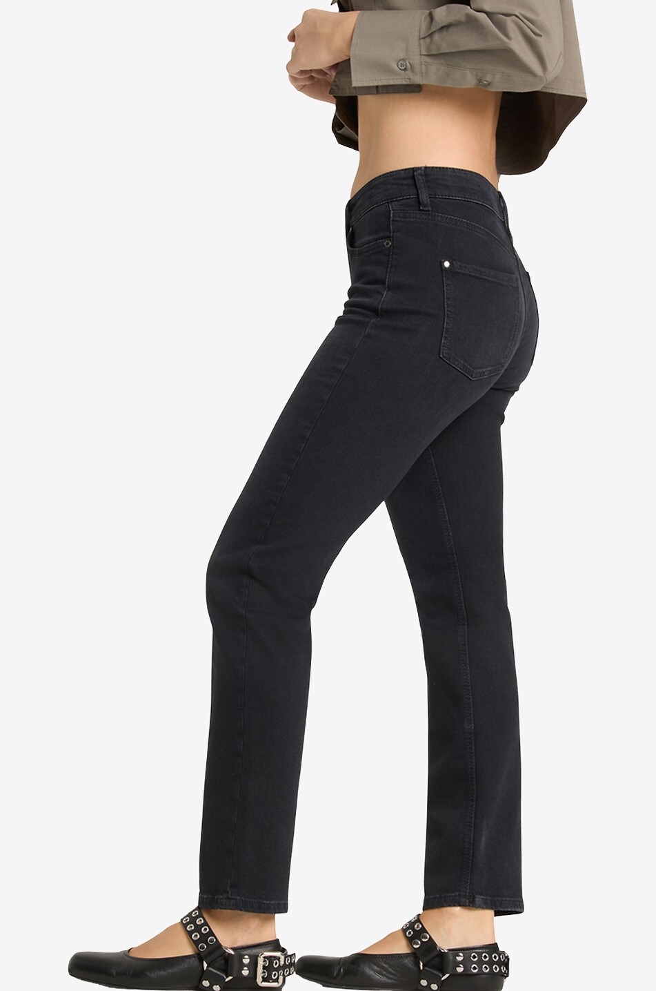 CAMBIO Schmale Jeans Piper Long Damen SCHWARZ 5