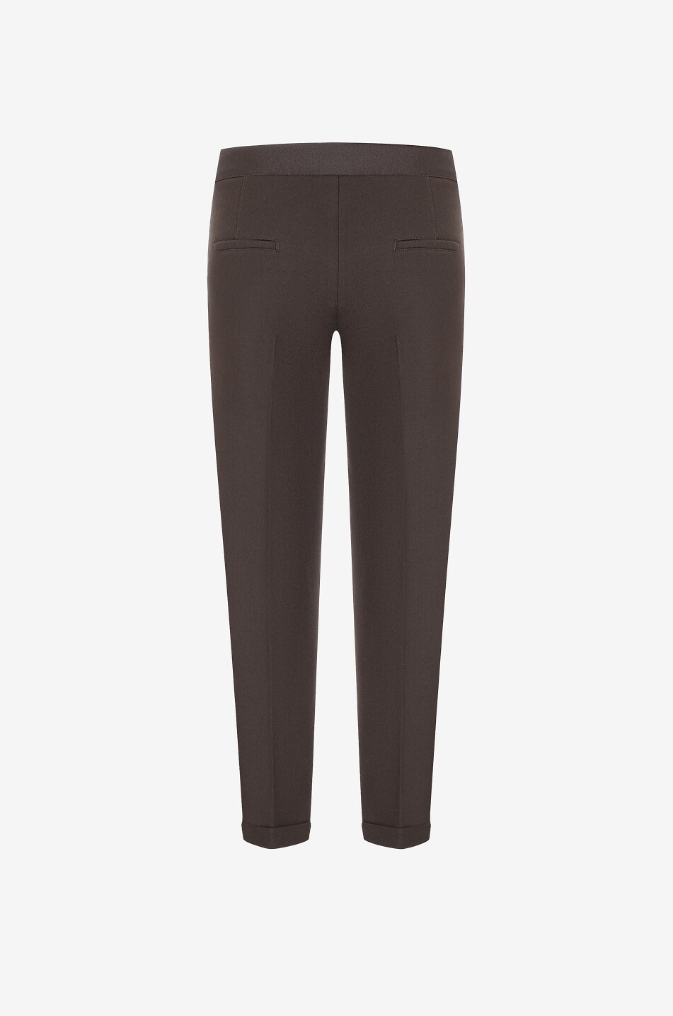 CAMBIO Kim reconstituted wood straight trousers Women DARK BROWN 2