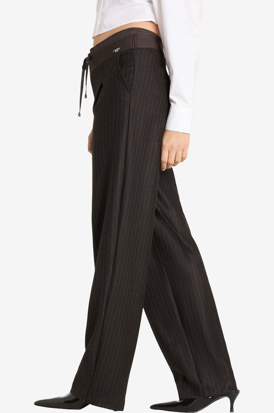 CAMBIO Pantalon de jogging en flanelle Eva Double Jogg Femme MARRON FONCÉ 4