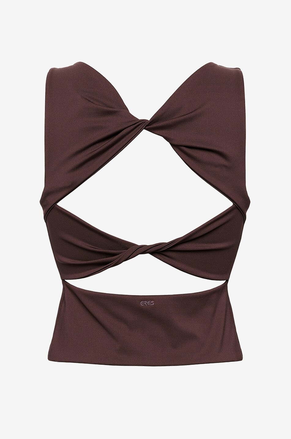 ERES Brassière à col rond et dos nu en lycra Tanni Femme ROUGE FONCÉ 2