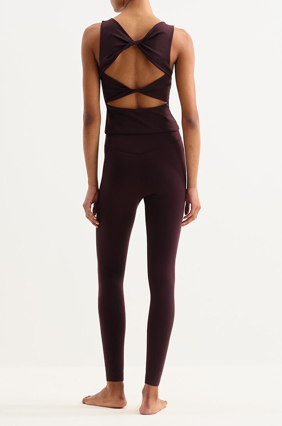 ERES Brassière à col rond et dos nu en lycra Tanni Femme ROUGE FONCÉ 4