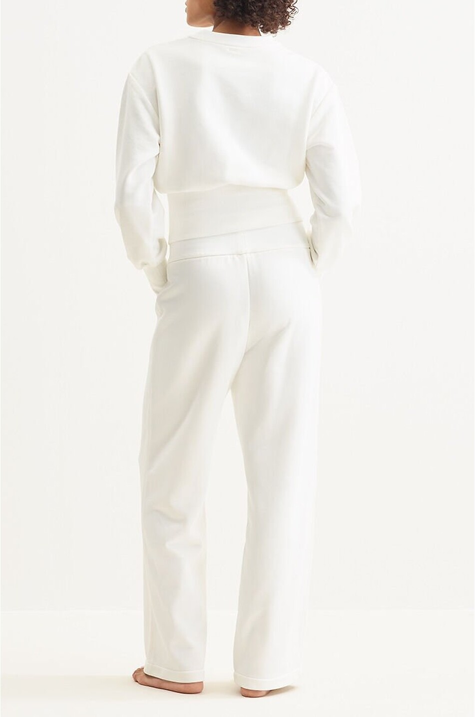 ERES Sweat-shirt en molleton à col rond Isadora Femme BLANC CASSE 4