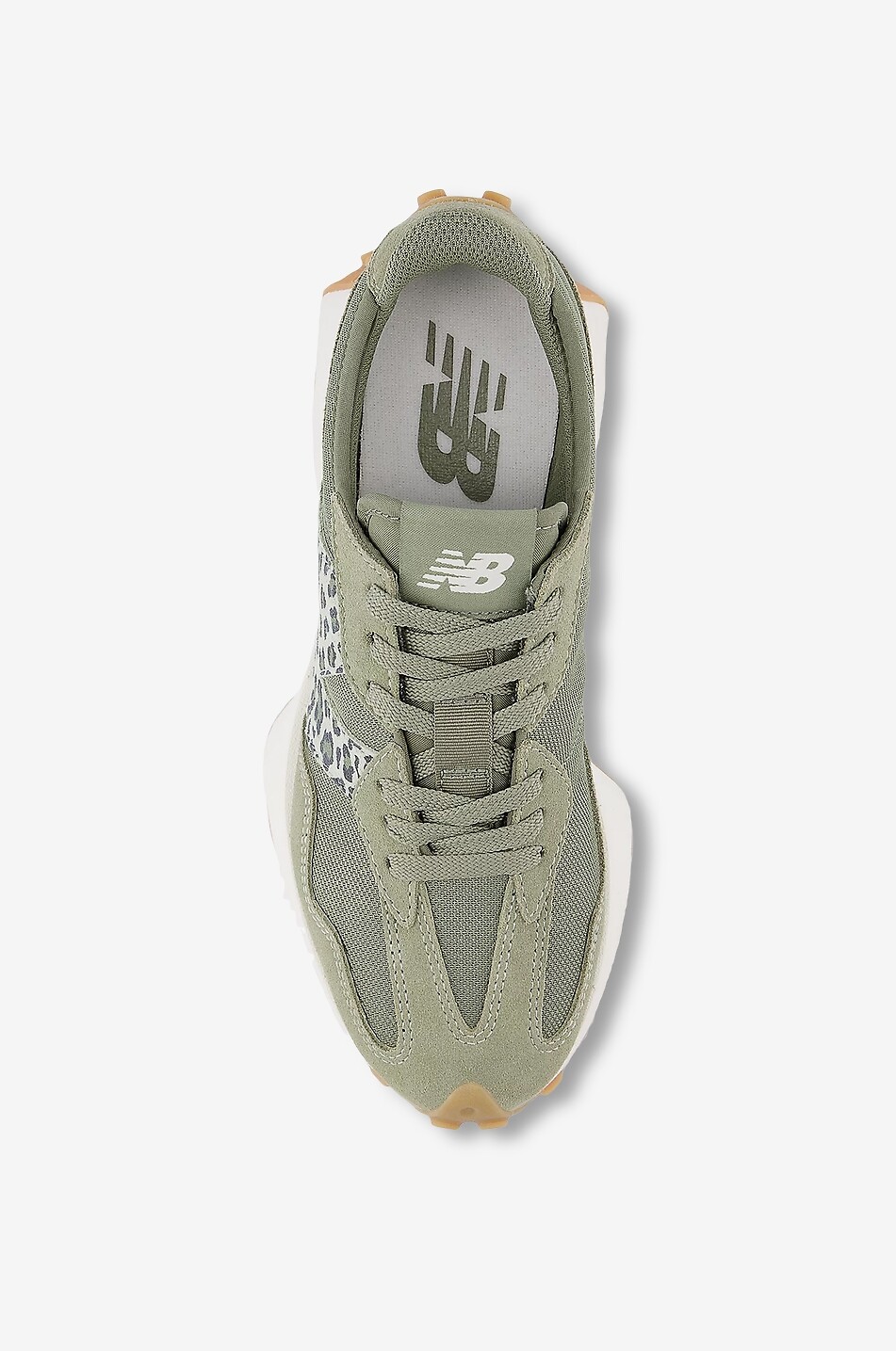 NEW BALANCE 327 suede low-top trainers Women GREEN 4