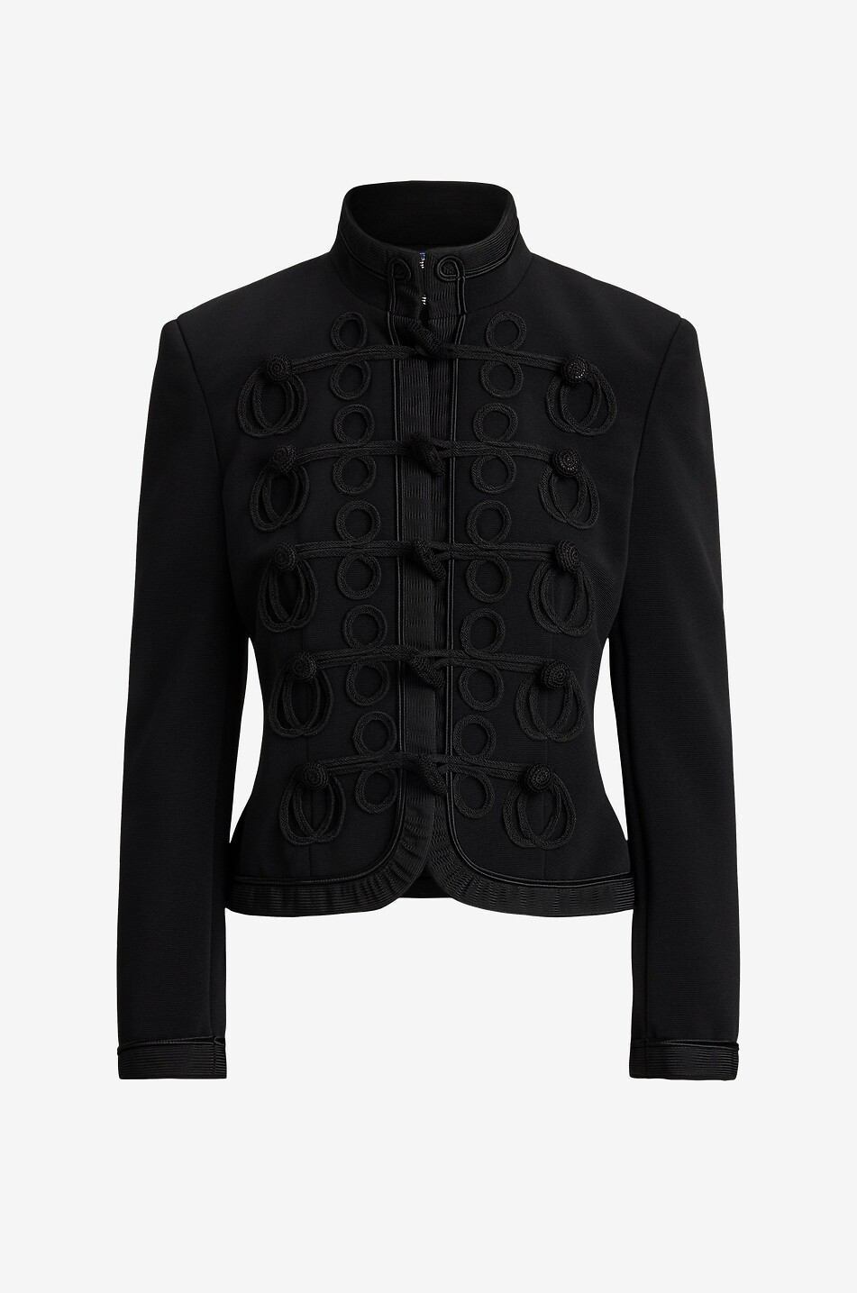 POLO RALPH LAUREN Soutache-trim band jacket Women BLACK 1