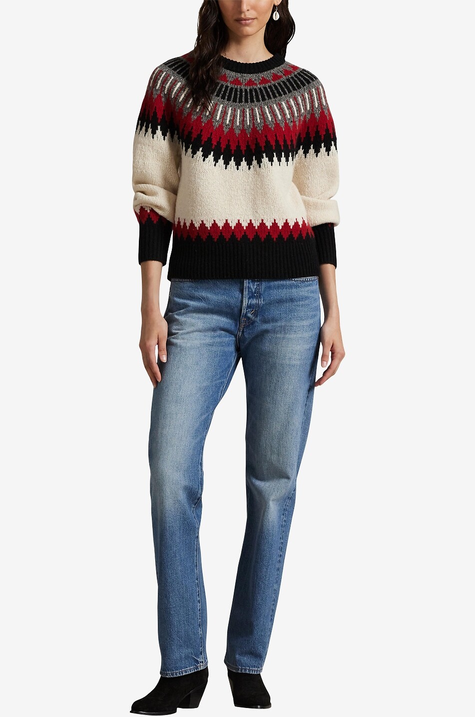 Geometric pattern wool blend jacquard jumper POLO RALPH LAUREN