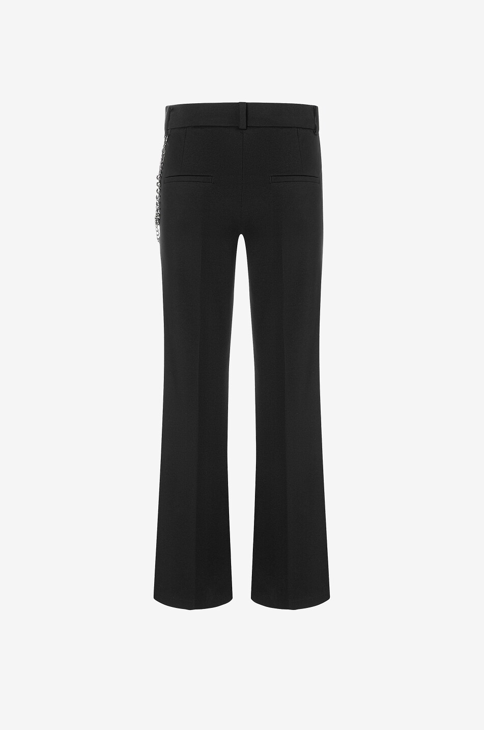 CAMBIO Francoise chain-detail flared jersey trousers Women BLACK 2