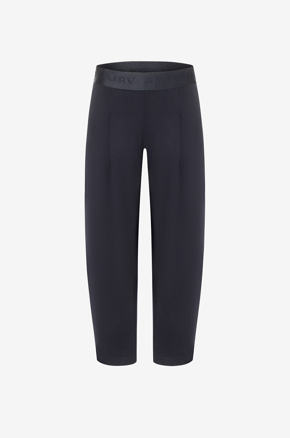 CAMBIO Barrel-Leg-Hose aus Punto-Milano-Neopren Olive Damen DUNKELBLAU 1