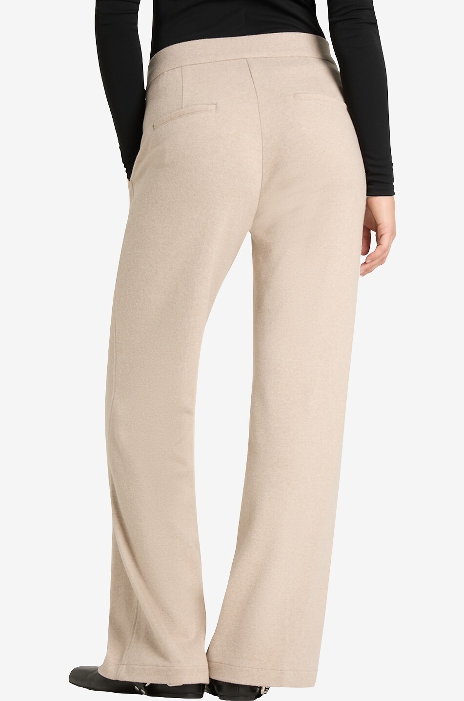 CAMBIO Ava Utility wide-leg jersey trousers Women Light beige 5