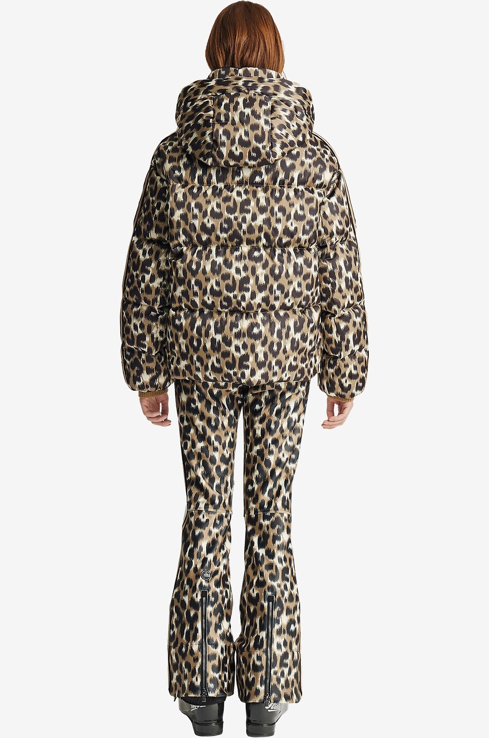 FUSALP Doudoune de ski courte imprimée léopard Ada Femme Marron 4