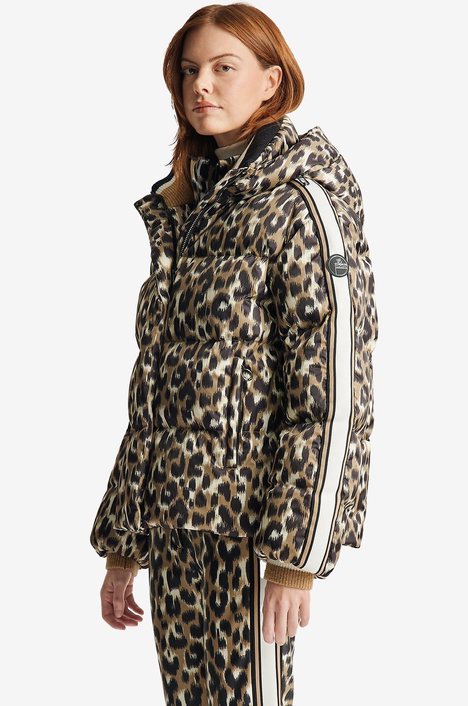 FUSALP Doudoune de ski courte imprimée léopard Ada Femme Marron 3