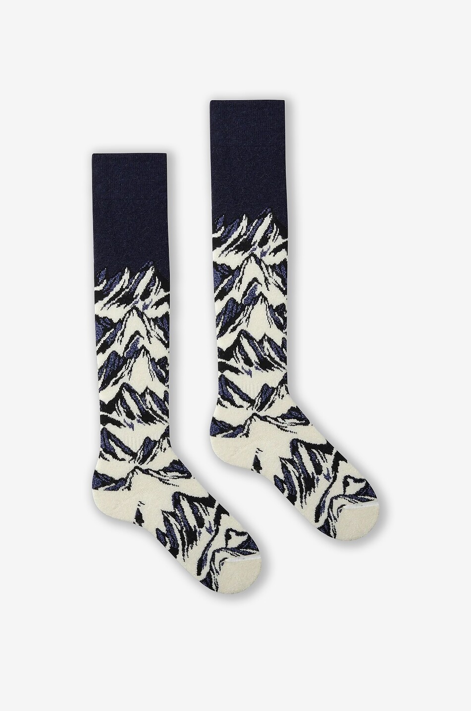 Mount III peak patterned high-rise ski socks