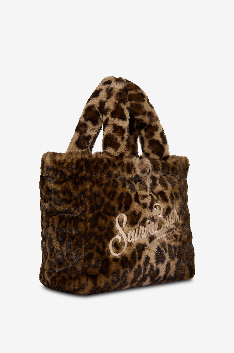MC2 SAINT BARTH Colette Soft animal print faux fur tote bag Women Brown 2