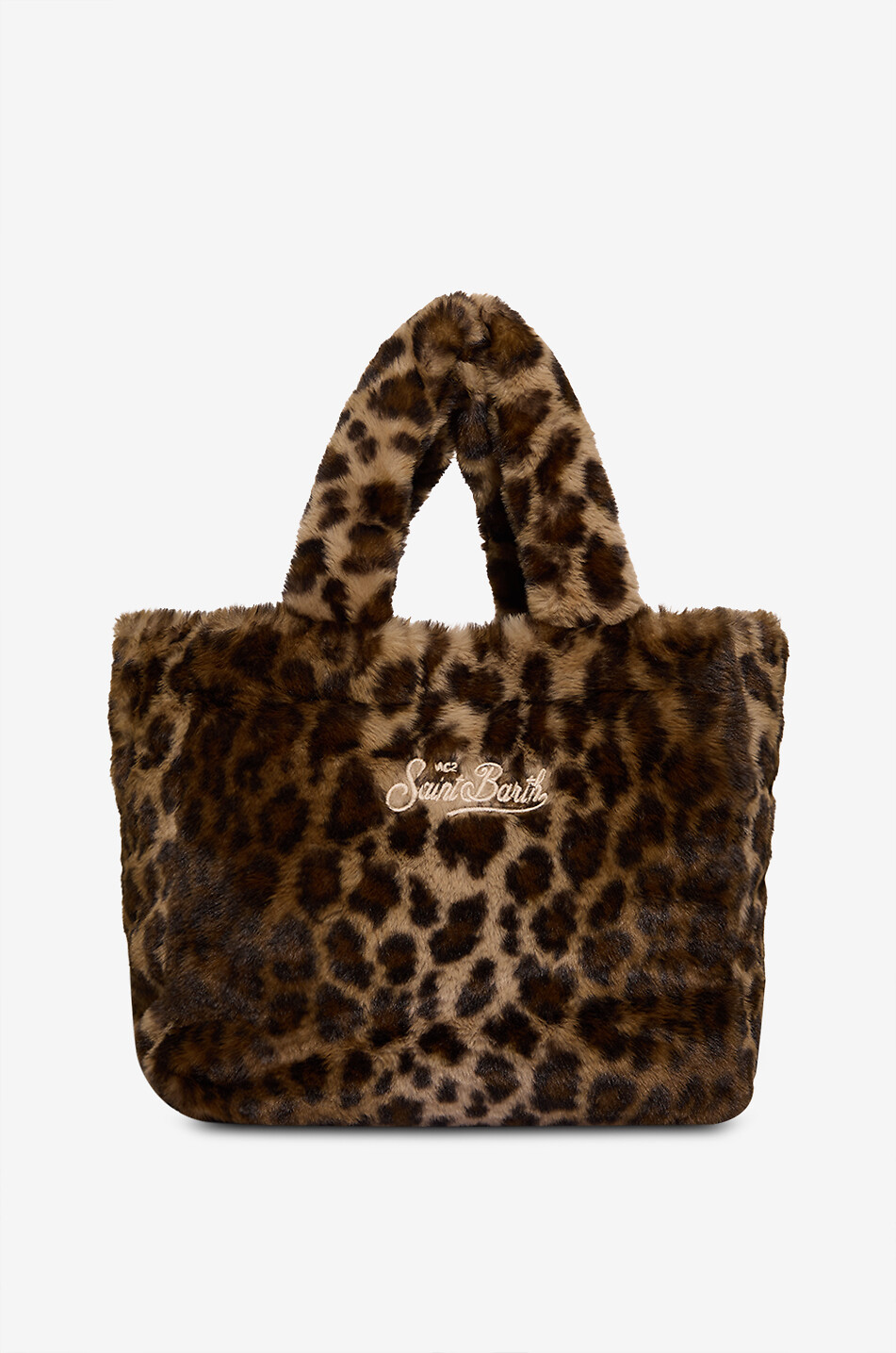MC2 SAINT BARTH Colette Soft animal print faux fur tote bag Women Brown 3