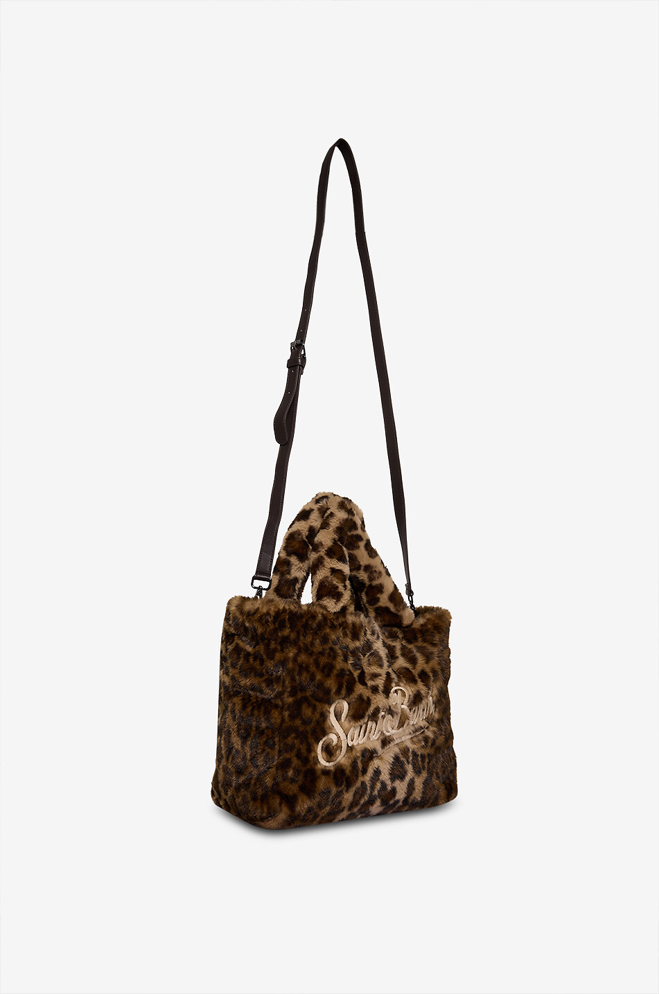 MC2 SAINT BARTH Colette Soft animal print faux fur tote bag Women Brown 6