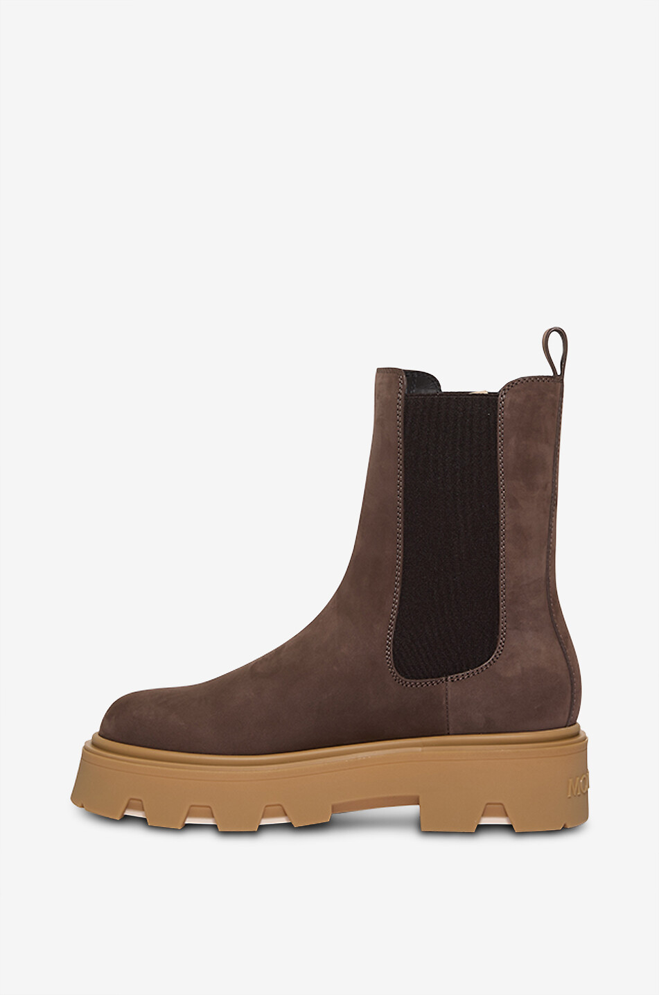 MONCLER Bottines chelsea en nubuck Aurea Femme MARRON 3
