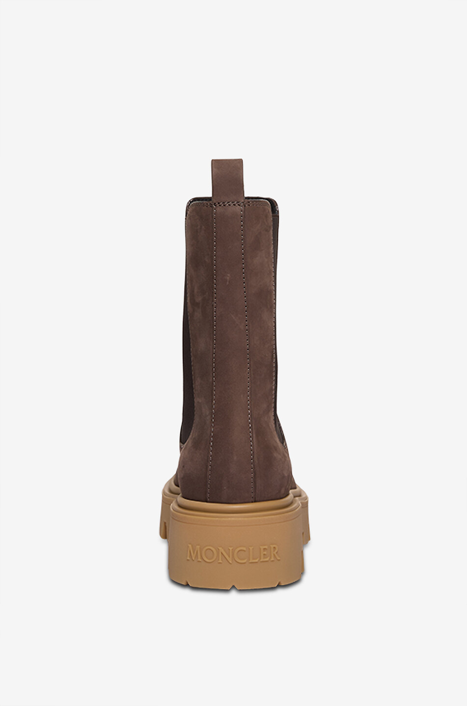 MONCLER Bottines chelsea en nubuck Aurea Femme MARRON 4