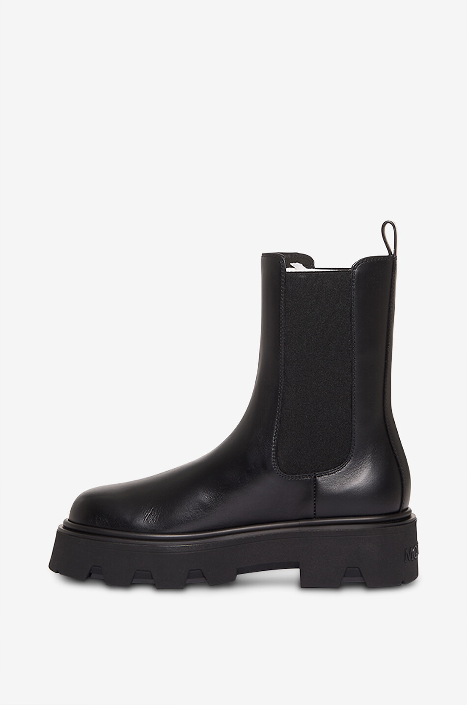 MONCLER Bottines Chelsea en cuir brillant Aurea Femme NOIR 3