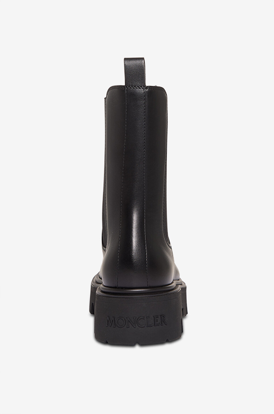 MONCLER Bottines Chelsea en cuir brillant Aurea Femme NOIR 4