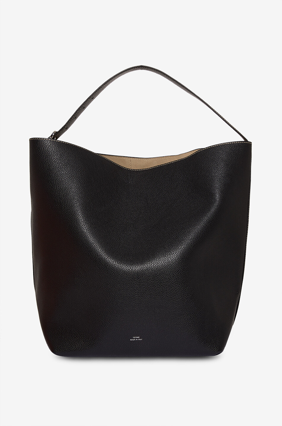 TOTEME Grained leather tote bag with belt Women BLACK 1