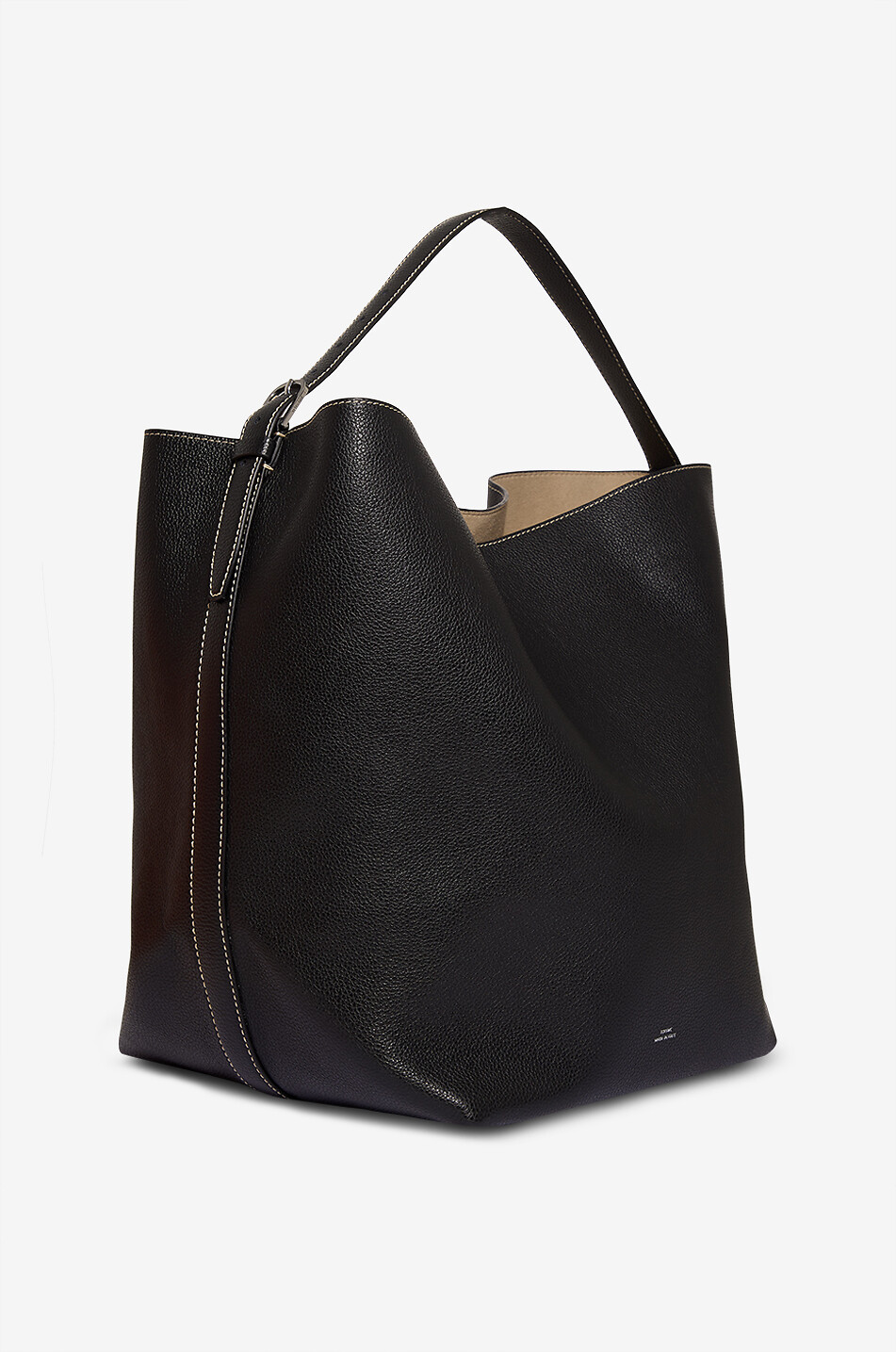 TOTEME Grained leather tote bag with belt Women BLACK 2