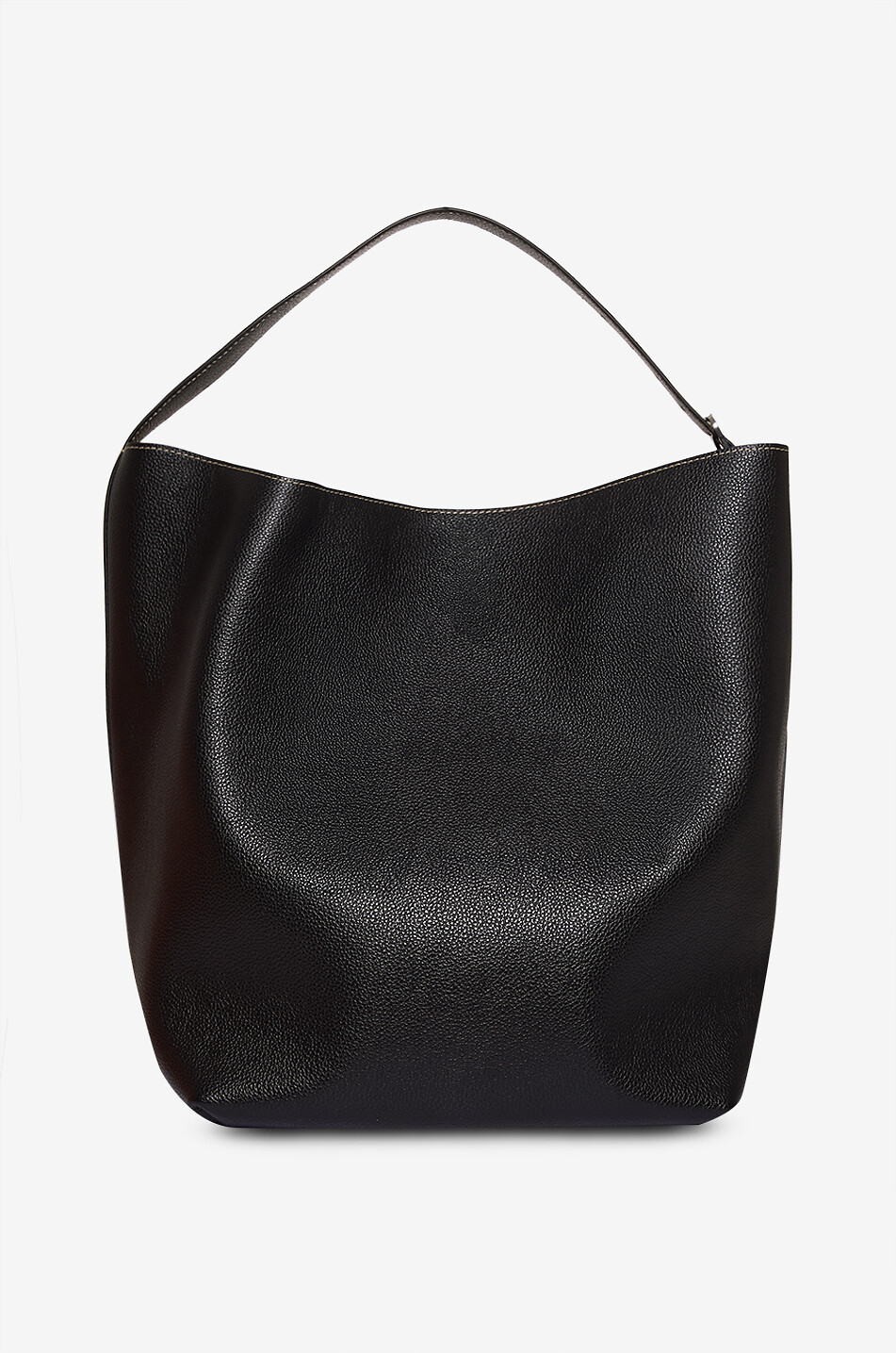 TOTEME Grained leather tote bag with belt Women BLACK 3