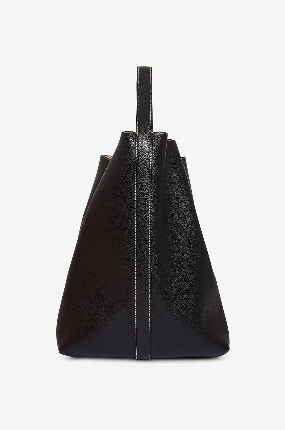 TOTEME Grained leather tote bag with belt Women BLACK 4