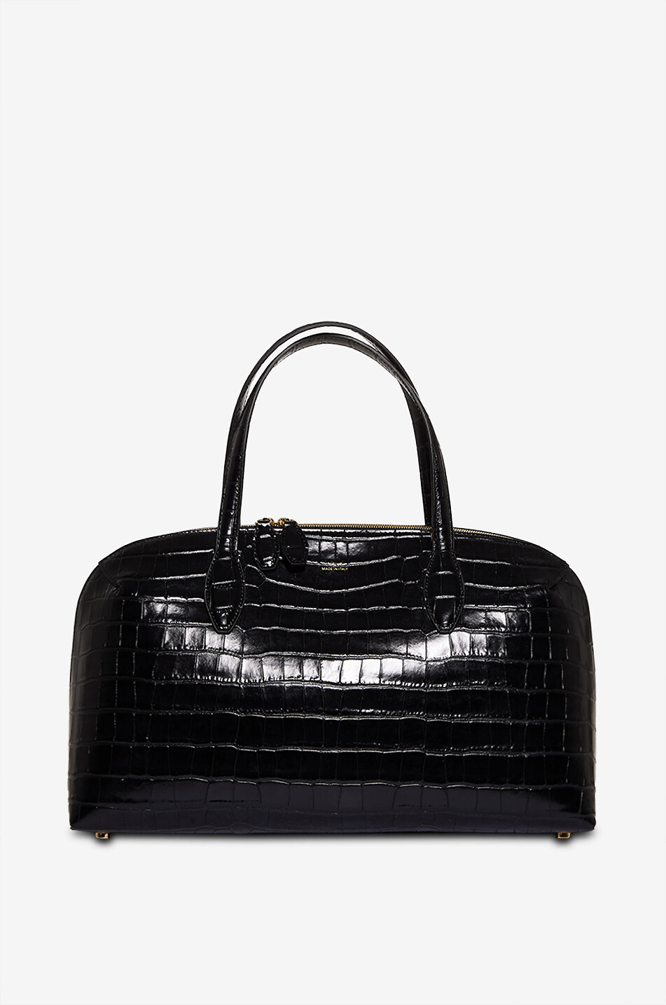TOTEME Lounge crocodile-effect leather handbag Women BLACK 1