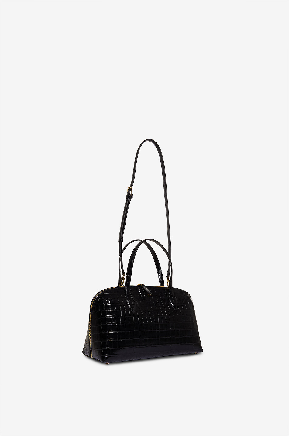 TOTEME Lounge crocodile-effect leather handbag Women BLACK 5