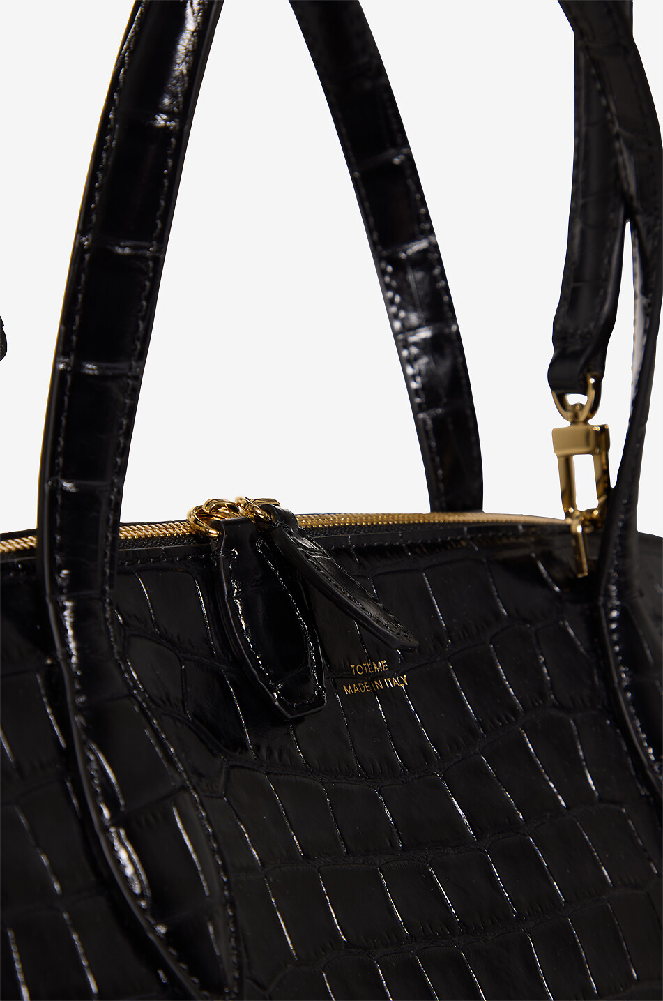 TOTEME Lounge crocodile-effect leather handbag Women BLACK 6