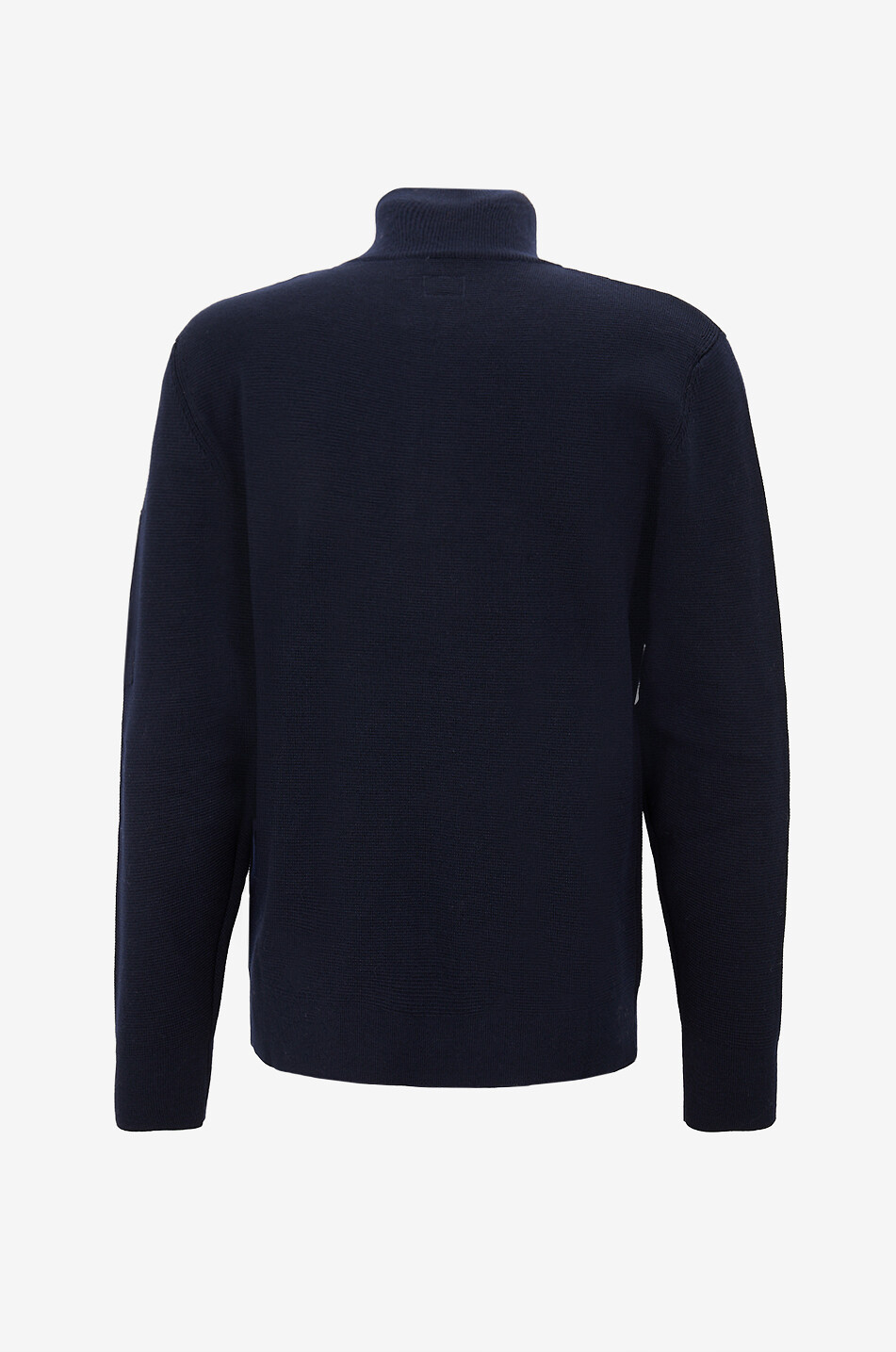 C.P. COMPANY Pull à col montant zippé en laine Homme BLEU FONCE 2