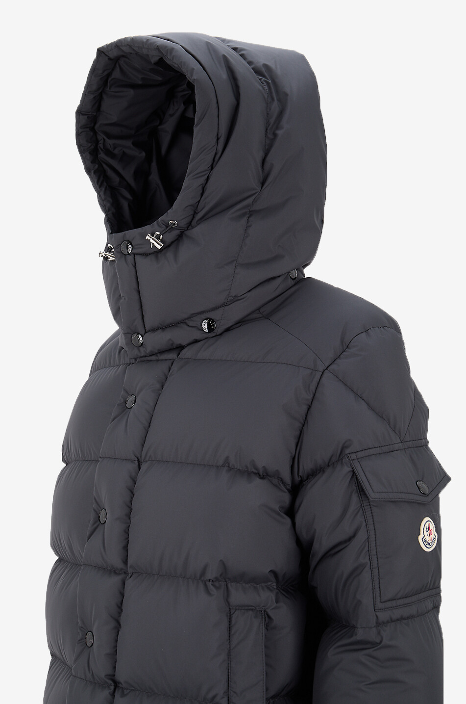 MONCLER Maya 70 technical fabric short puffer jacket Women BLACK 3