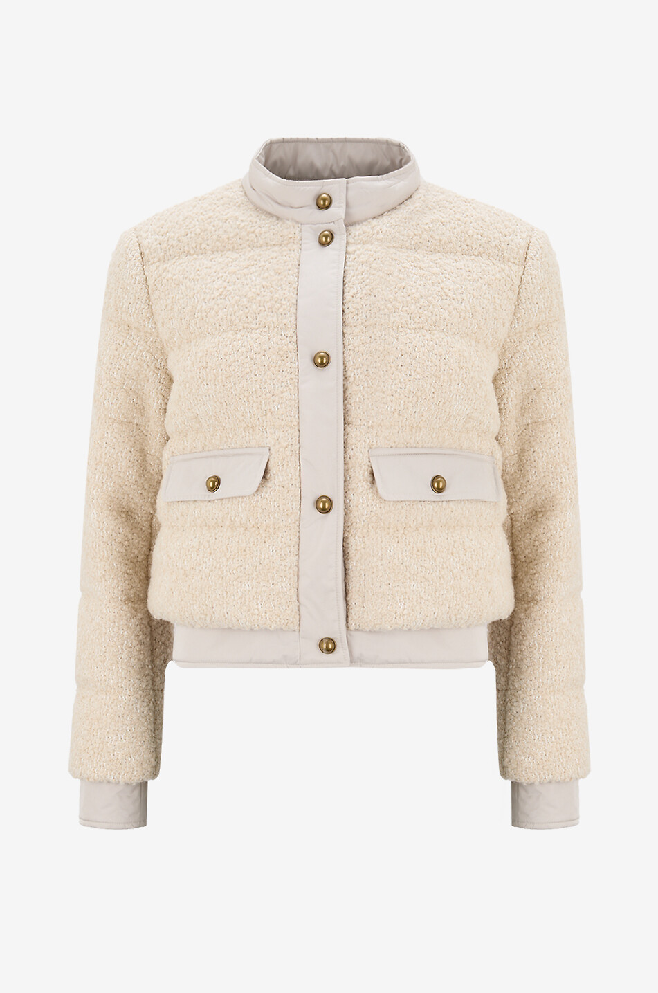 Blandy round-neck tweed cropped jacket