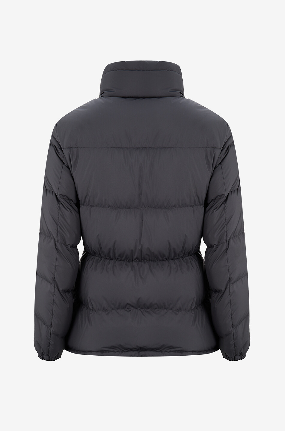 MONCLER Kurze Steppjacke aus technischem Stoff mit Stehkragen Dourbe Damen SCHWARZ 2