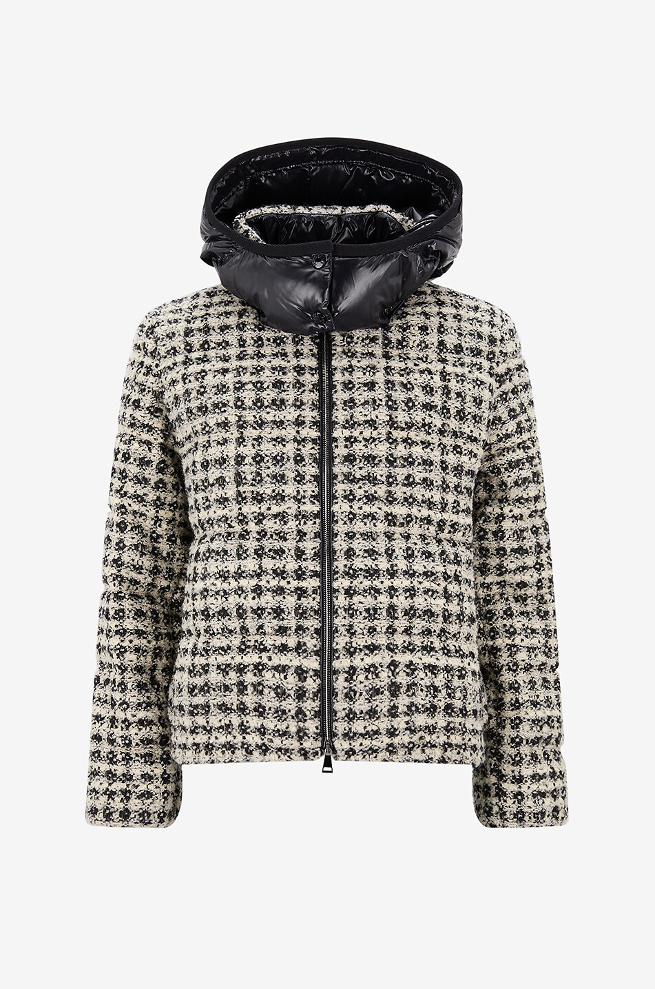 MONCLER Kurze Steppjacke aus Tweed mit Stehkragen Andronne Damen BUNT 1