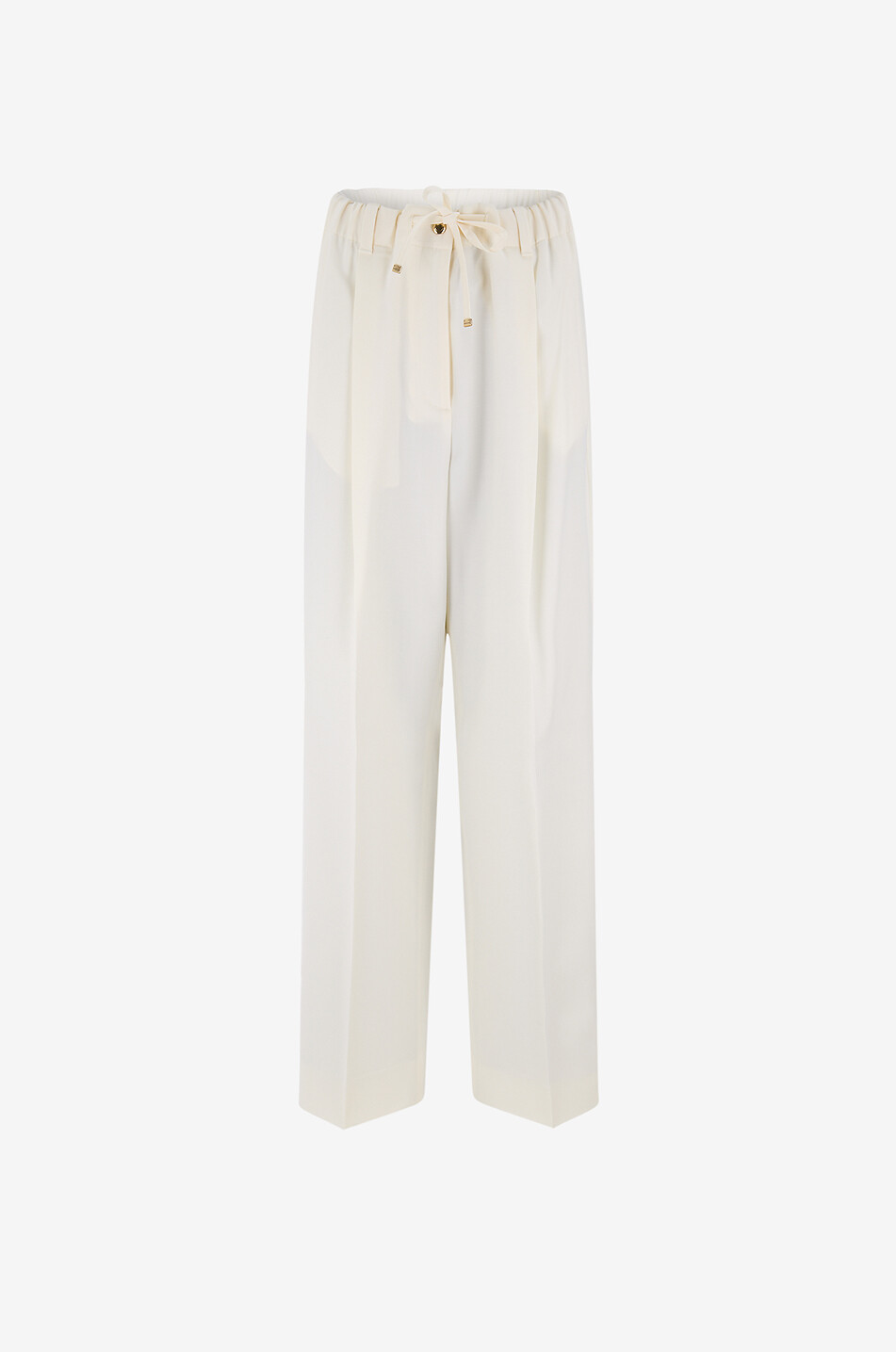 MONCLER Straight canvas trousers Women WHITE 1