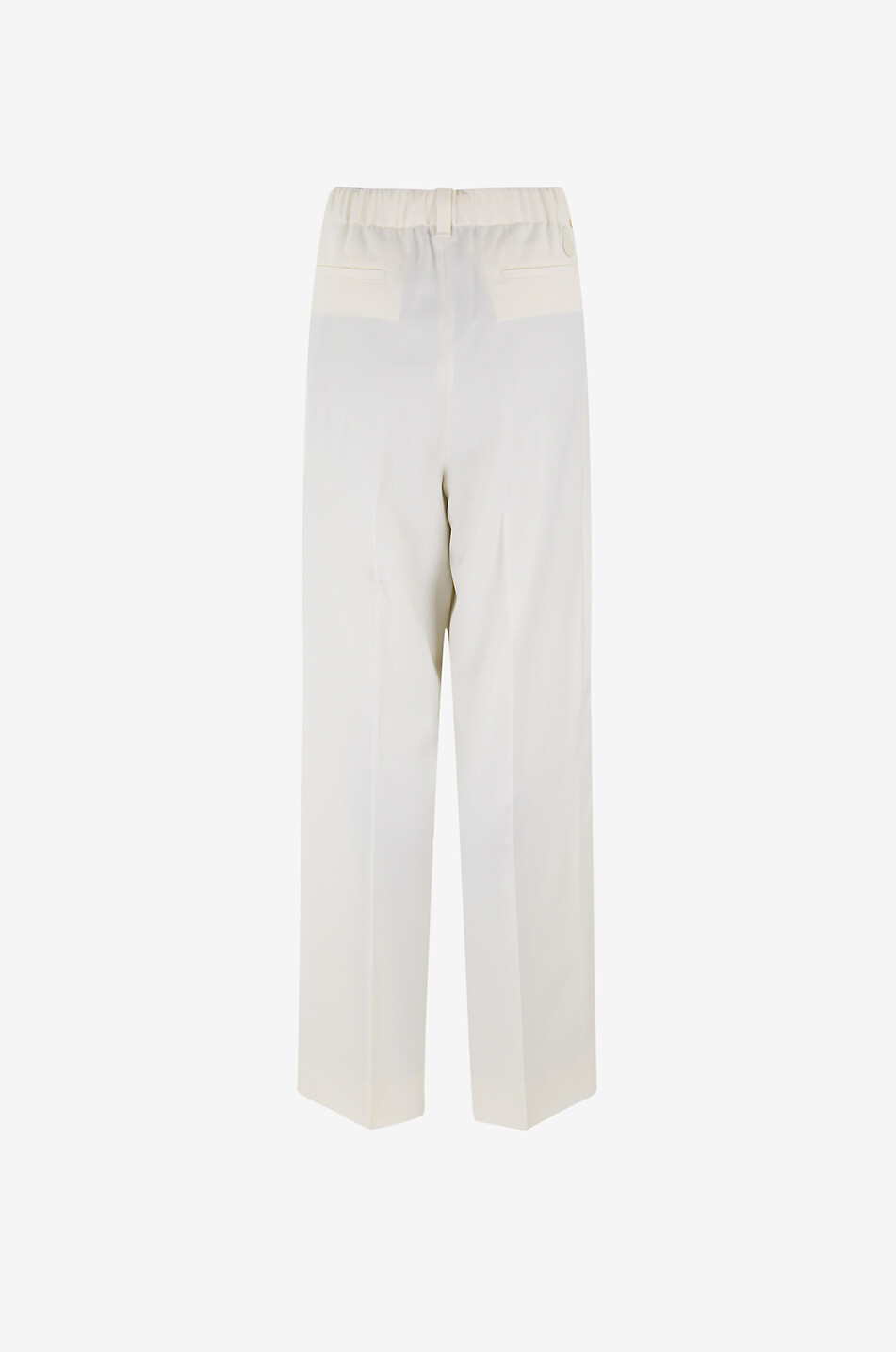 MONCLER Straight canvas trousers Women WHITE 2