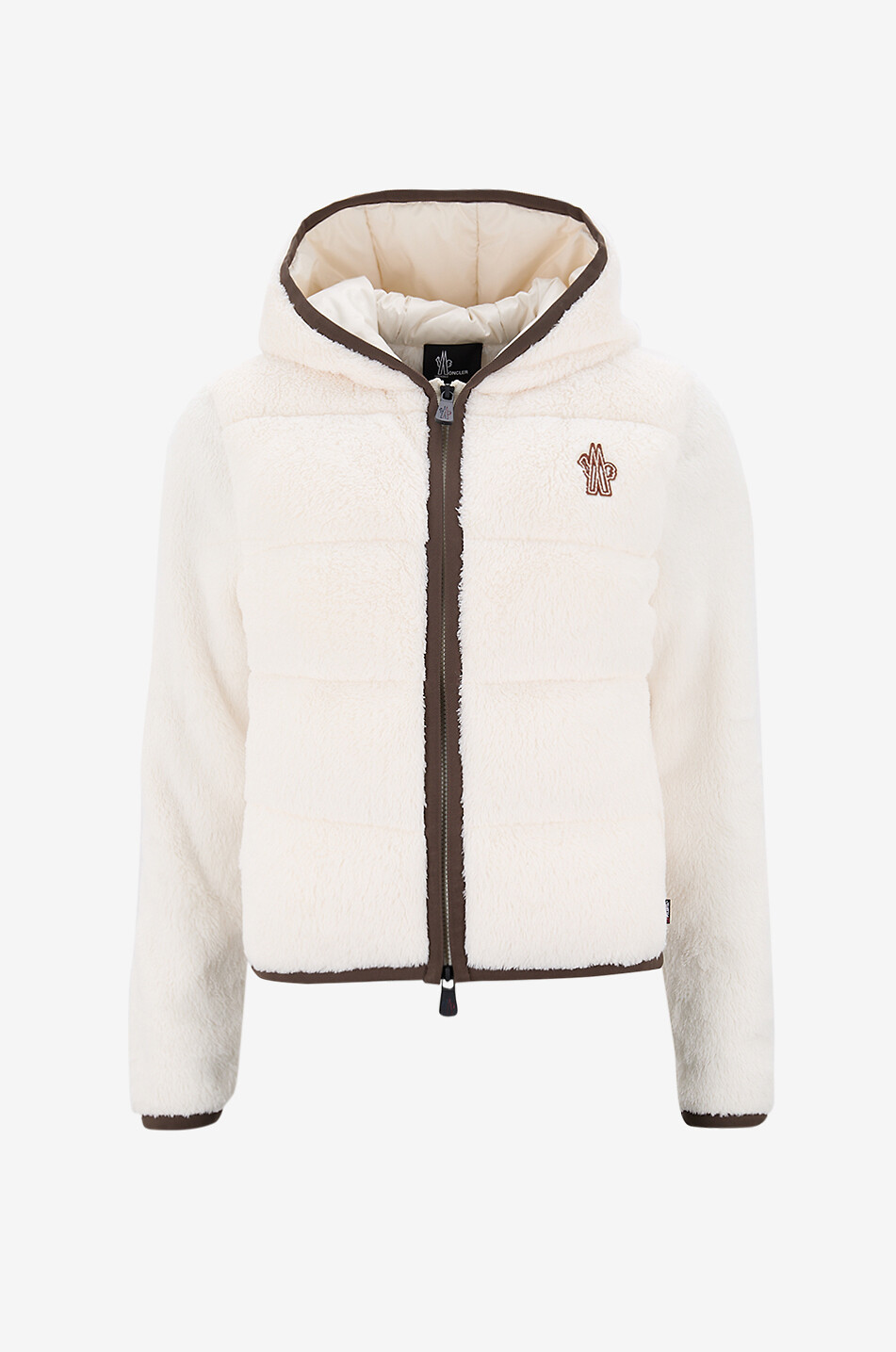 MONCLER GRENOBLE Quilted fleece zip cardigan Women WHITE 1