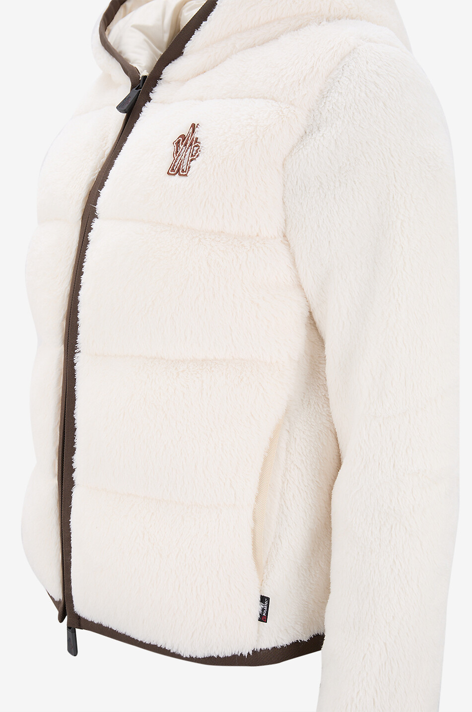 MONCLER GRENOBLE Quilted fleece zip cardigan Women WHITE 3