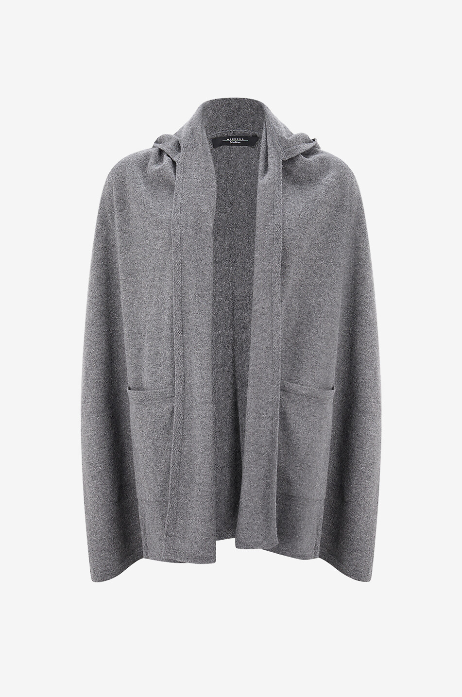 WEEKEND MAX MARA Delfino hooded cashmere shawl Women DARK GREY 1
