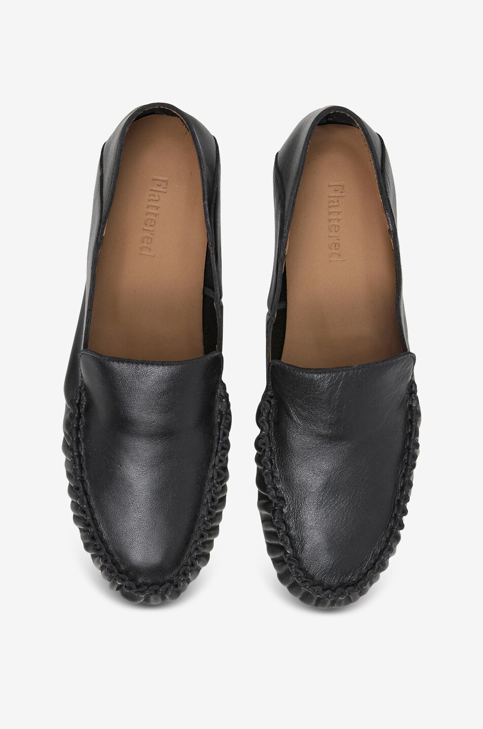 FLATTERED Bon Bon leather loafers with contrast stitching Women BLACK 4